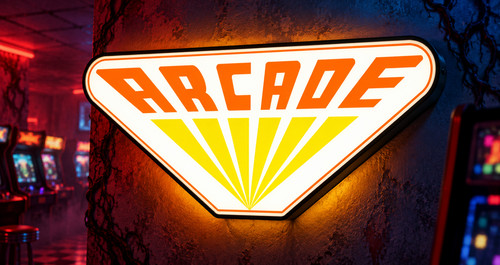 Arcade led leuchtschild x - arcade,