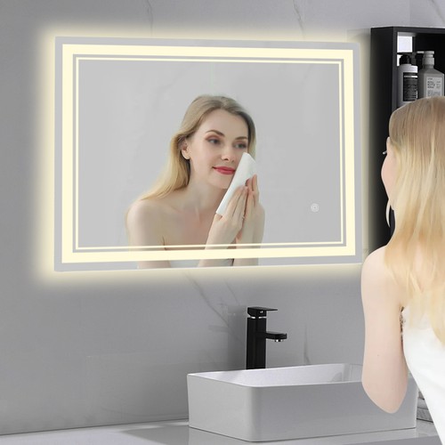 Led wall bathroom mirror - led,